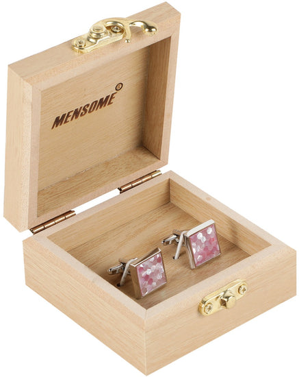 Personalized Gold, Silver, and Gun Metal Oval Wood Cufflink Box Set - Teals  Prairie & Co.®